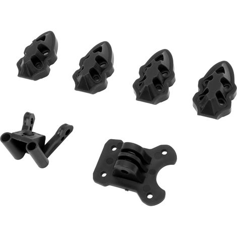 Kit de base de montage pour moteur, caméra et antenne de quadricoptère RC FPV (5-10 pouces), imprimé en 3D, noir. (1/5)