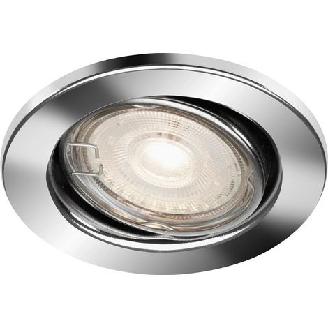 Foco empotrable orientable GU10 8,6 cm cromo