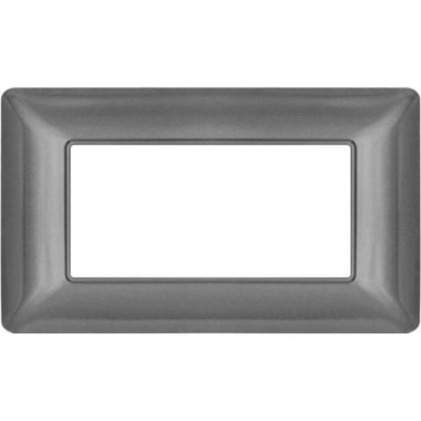 Mapam placca grigio scuro 4 posti compatibile Bticino Matix - JOY-P5004-GS