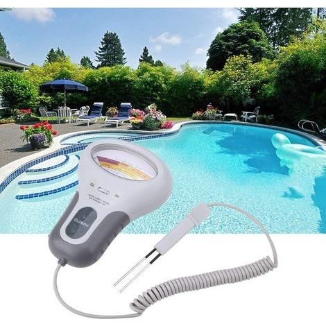 Multifunktions-LCD-Digitaltester, PC-102B CL2 – pH- und Chlortester für Schwimmbäder und Whirlpools, Wasserqualitätsanalysator mit Sonde, digitaler pH-Tester (1/4)