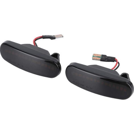 2 Stück LED-Seitenmarkierungsleuchten mit Blinker 51717793 51942933, passend für Fiat Panda 169, Grande Punto 199, Rauchglas