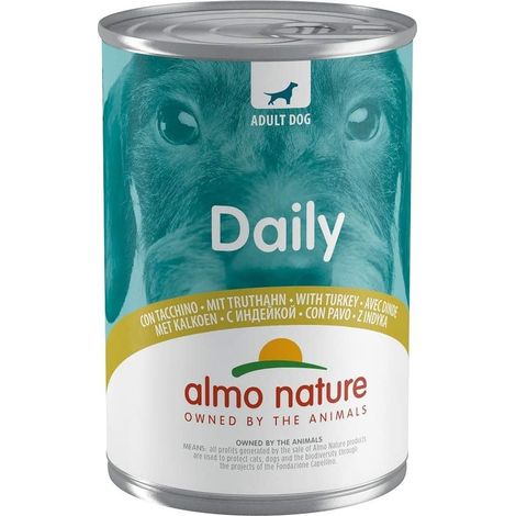 alimento umido cani almo nature "daily" con tacchino 400 gr (1/3)