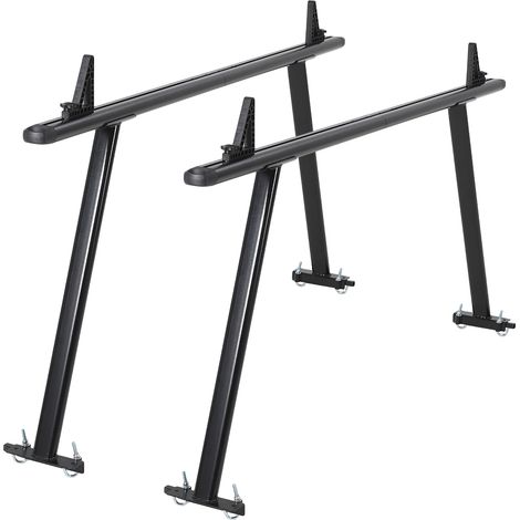 Barres de toit utilitaires ajustables aluminium pour pick-up - Capacité 1000 lbs - Largeur 90 à 180 cm - Installation sans perçage - Support robuste pour échelle, kayak, tente de toit - Système 2 barr (1/5)