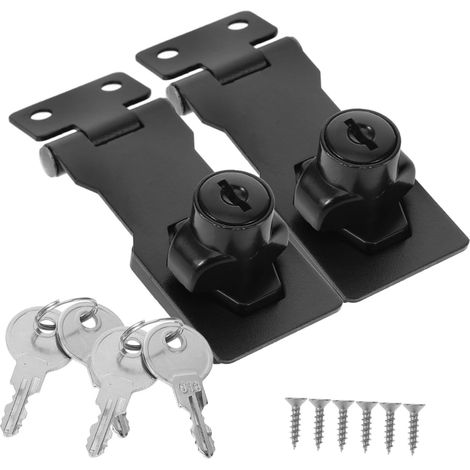 Lot de 2 verrous sécurité en acier inoxydable pour portes (1/5)