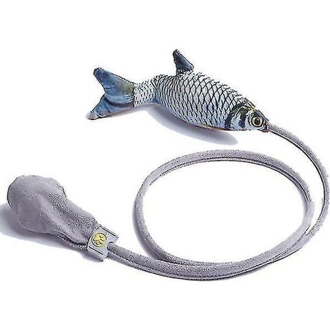 Simulation d'artefact de chat de compagnie drôle chat de poisson jouet en peluche interactif cadeau de jouet drôle (1/3)