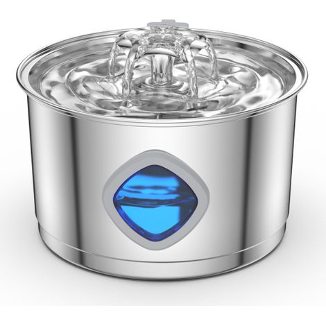 Dispensador de agua para mascotas de acero inoxidable 304, circulación continua automática, 2,8 L, puerto USB (enchufe no incluido). (1/5)