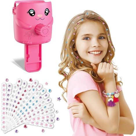 Cuscinetto per capelli con strass per bambini, con 240 strass (1/5)