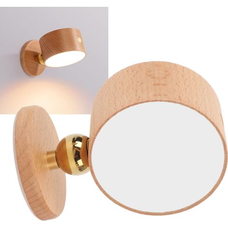 Lampes de lecture murales à LED rotation degrés magnétique rechargeable contrôle tactile lampe murale intensité variable 360 (1/4)