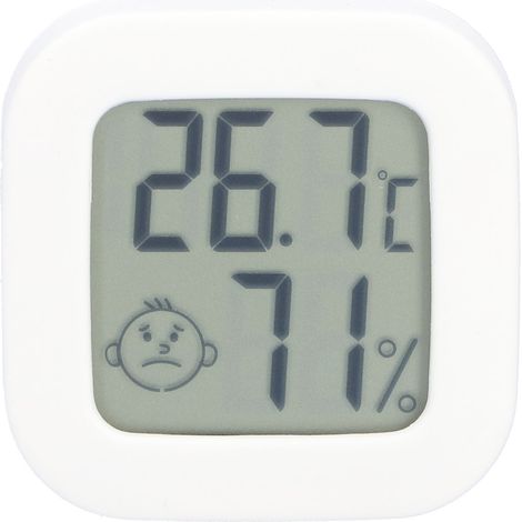 2pcs Thermomètre Hygromètre Mini Intérieur, Capteur Température Humidité Mural, Moniteur avec Affichage Confort (1/5)