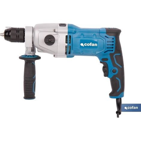Taladro percutor 1200 w, 2 velocidades, portabrocas automático 1-13 mm, 3,5 kg (1/4)