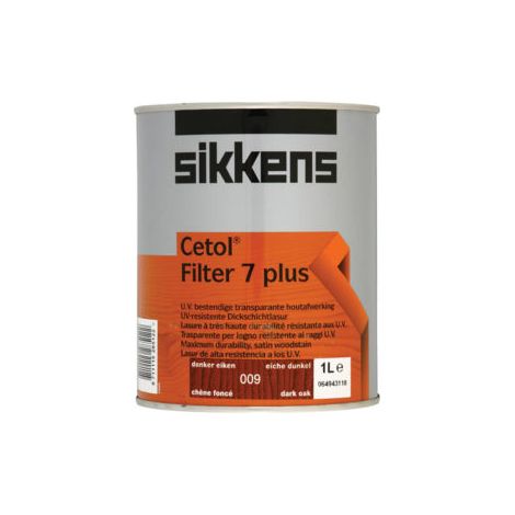 Sikkens Cetol Filter 7 Plus Woodstain Paint - 1 Litre - Dark Oak (009)