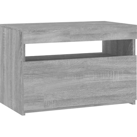 vidaXL Mobile Porta TV con Luci LED Grigio Sonoma 60x35x40 cm