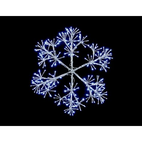 Premier Silver Starburst Snowflake with 300 White LEDs Christmas Light - 60cm (1/5)