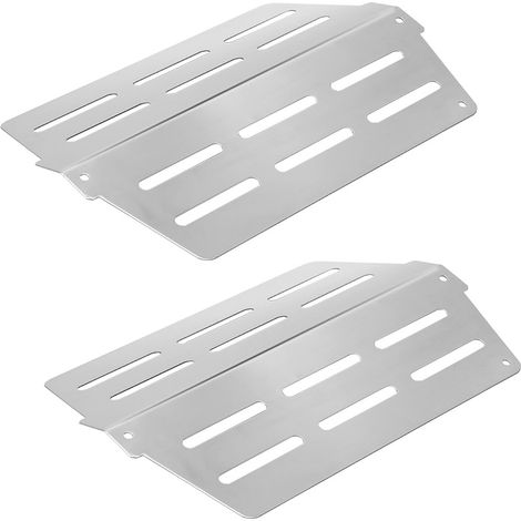 Plaque de protection thermique de rechange en acier inoxydable pour barbecue à gaz Weber Genesis série 300 (1/5)