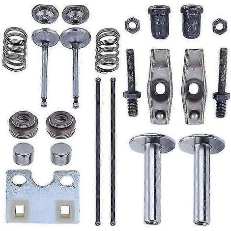 Tige de poussée de soupape de moteur de générateur compatible avec Honda GX340 GX390 188F 5 kW avec plaque de guidage, pivot de culbuteur et écrous -cdsx (1/5)