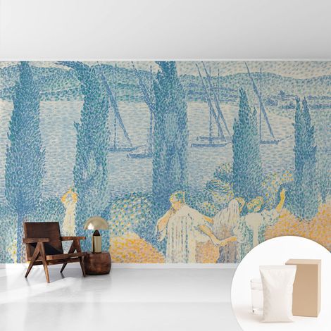 Papier peint intissé décoratif pour salon chambre et cuisine Facile à poser avec colle Journée de farniente 416x254 cm (1/5)