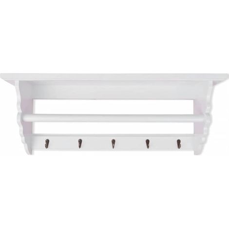 vidaXL Perchero estilo barroco MDF blanco (1/2)