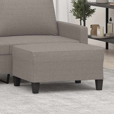vidaXL Reposapiés de tela gris taupe 70x55x41 cm (1/5)
