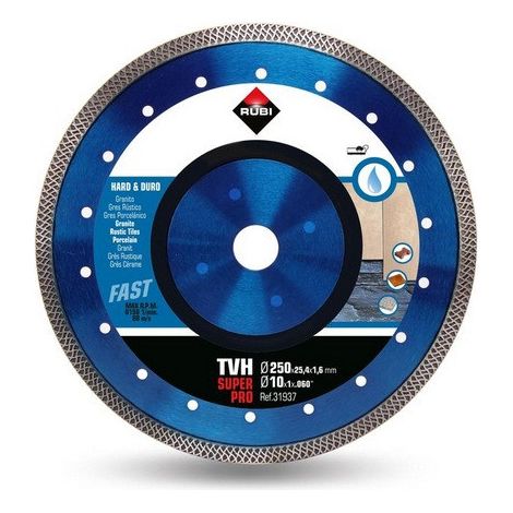 Diamanttrennscheibe TVH 250 Superpro RUBI Ø 250 mm für harte Materialien - 31937