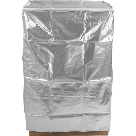 Housse de Protection pour Lave-linge Imperméable Anti-poussière avec Fermeture Éclair, Tissu Oxford Gris Argent pour Cuisine (1/5)