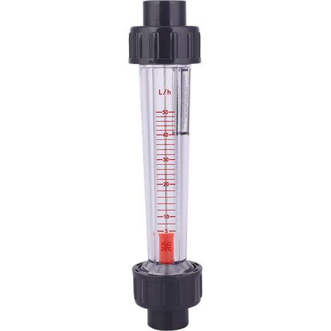 Débitmètre à tube plastique LZB-15(D) - Mesure de débit de liquide haute précision - Résistant aux acides et aux alcalis - 5-50 L/h