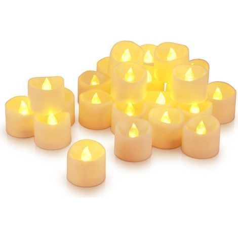 Oria LED Candles, Pack of 24 Flameless Candles, Party Lights, Realistic Battery-Powered Electronic Candle for (1/5)