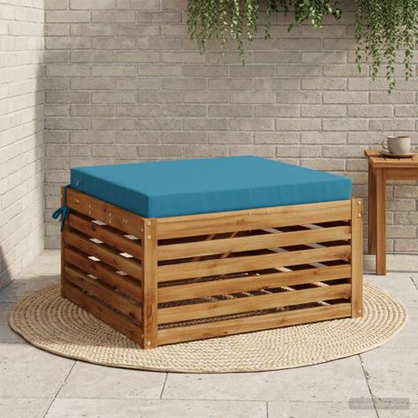 vidaXL Cojín de Asiento de 1 Pieza SOEST 100% Poliéster Azul Claro (1/5)