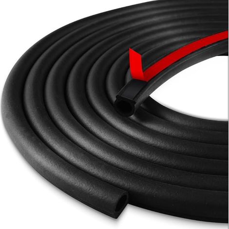 Joint de Porte de Voiture Universe - Profil en Caoutchouc pour la Protection du Bord de l'Étanchéité en Forme de D (Noir) (1/5)