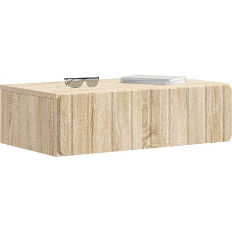 Maison Exclusive - Tavolino da Parete Laterale Rovere Sonoma 59 x 34,5 x 17 cm
