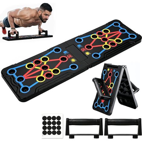 Planche à pompes multifonctionnelle 14 en 1 pour hommes et femmes, barre de pompes portable, poignées de pompes pour musculation au sol, entraînement musculaire professionnel à domicile (1/5)