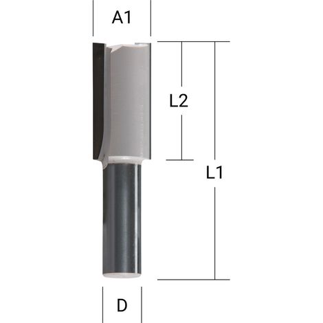 Fraise droite 2 taillants Q12 D18 FL2 MAKITA D-47662 (1/2)