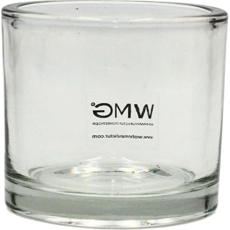 Photophore en Verre Transparent - Simple et élégant - Dimensions : H x Ø Environ 8 x 9 cm - 1 pièce (1/4)
