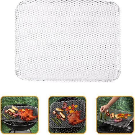 Grill Mat - Aluminum - Non Stick - Disposable - For Charcoal Gas Electric Grill And Smoker - 10 Pieces (1/5)