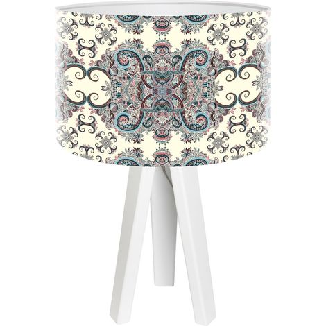 Lampe de chevet mandala foto-285 - Blanc
