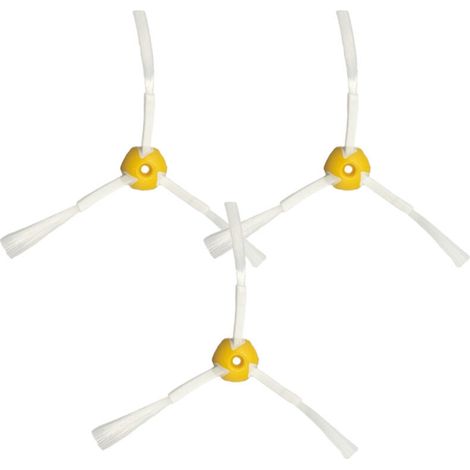 Pack de 3 Brosse latérale pour irobot Roomba - Série 600 700 -Jaune (1/4)