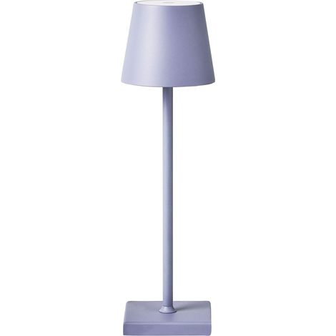 Table Lamp Light Violet Aluminium Indoor Outdoor Modern with Touch Switch USB Cable Charging Wireless BACEIRO