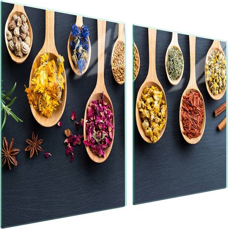 Plaque de protection en verre pour poêle 2x45x52 Cuisine (1/5)