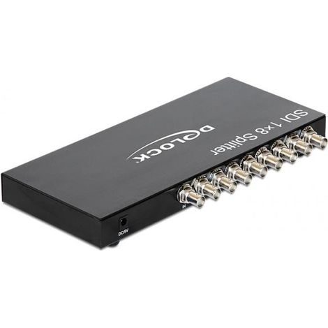 Delock 93253 8 Porte Distributore, splitter SDI Contenitore in metallo 1920 x 1080 Pixel Nero (1/3)