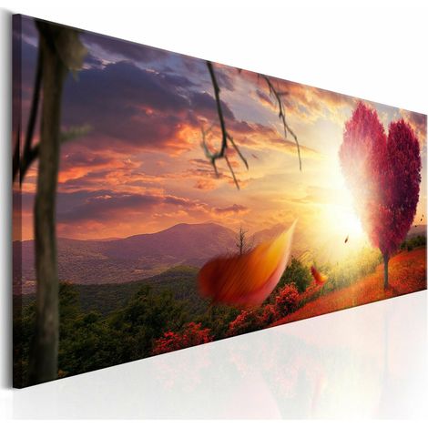 Tableau coeur d'automne - 150 x 50 cm (1/4)