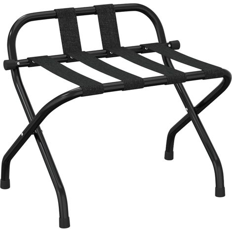 Porte-bagages avec dossier Noir 56x39x52 cm