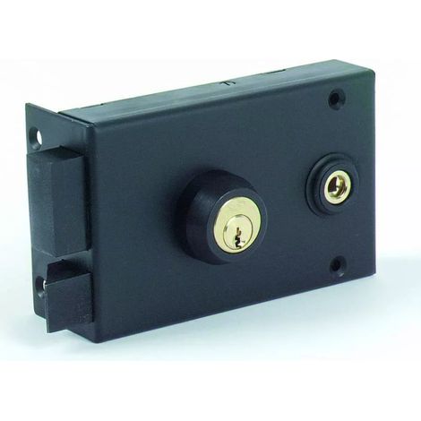 JPM 130400-02-2A Round Cylinder Gate Lock - Left - Villot - C50 - 140 x 88 x 29 mm
