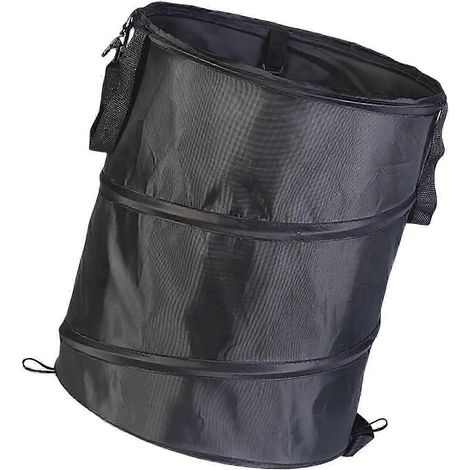 Mülleimer, Abfallbehälter für Camping, Recycling, Outdoor-Aktivitäten, Gartenabfälle, Laub-Black S (1/5)