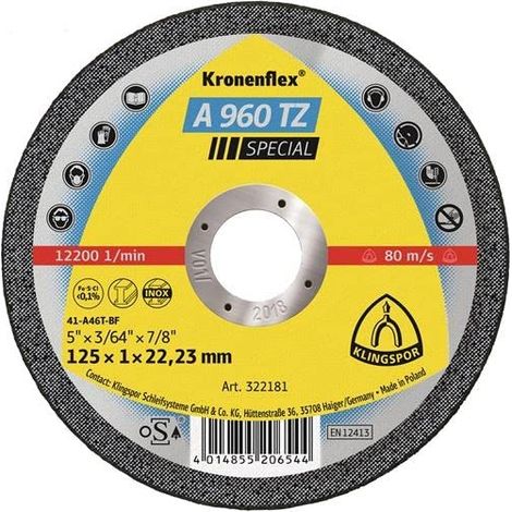 Disco piatto A960TZ speciale 1251.022 322181 - T1A 125 1TZ