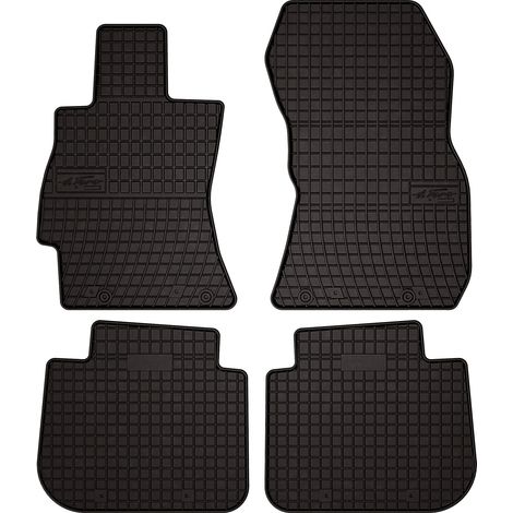 Alfombrillas de goma para coche: Subaru Legacy IV B4 familiar, sedán, touring, familiar (2003-2009) - negras, ajustadas (1/5)