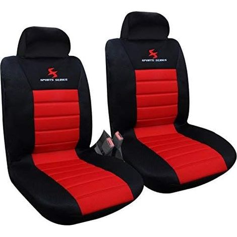 WOLTU Car Van Seat Covers Front Pair Universal for Cars Vans Car Seat Protector Red