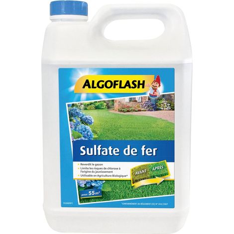 ALGOFLASH 5L Solfato di ferro multiuso ALGOFLASH