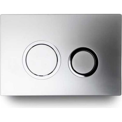 IDROSPANIA Bouton poussoir mécanique double chrome brillant + plaque chrome mat / satiné (1/2)