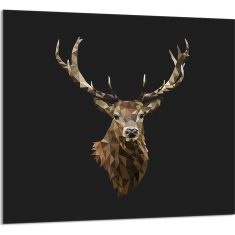Panneau de verre POUR la cuisine 65x60 Cerf (1/5)