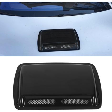 Capot de voiture avec prise d'air décorative adhésive - Noir brillant pour amélioration du flux d'air (1/5)