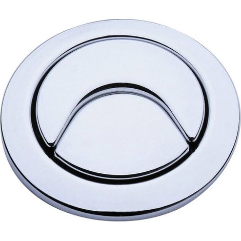 Siamp – Plaque de commande WC chromée – Bouton poussoir 36A pour mécanisme de chasse – Finition chromée – 34364620